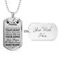 Daddy (From Baby Bump) Dog Tag Necklace - Love You This Much