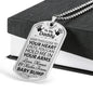 Daddy (From Baby Bump) Dog Tag Necklace - Love You This Much