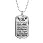 Daddy (From Baby Bump) Dog Tag Necklace - Love You This Much