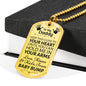 Daddy (From Baby Bump) Dog Tag Necklace - Love You This Much