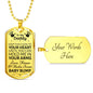 Daddy (From Baby Bump) Dog Tag Necklace - Love You This Much