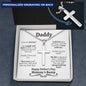 Daddy "happy fathers day' From bump Ball Chain Cross Necklace - Love You This Much