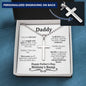 Daddy "happy fathers day' From bump Ball Chain Cross Necklace - Love You This Much