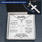 Daddy To Be Ball Chain Cross Necklace - Love You This Much