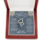 Daughter In Law Mothers Day Intertwined Hearts Necklace - Love You This Much