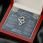 Daughter In Law Mothers Day Intertwined Hearts Necklace - Love You This Much
