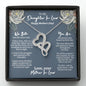 Daughter In Law Mothers Day Intertwined Hearts Necklace - Love You This Much