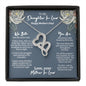 Daughter In Law Mothers Day Intertwined Hearts Necklace - Love You This Much