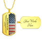 Father In Law (American Flag) Dog Tag Necklace - Love You This Much
