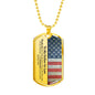Father In Law (American Flag) Dog Tag Necklace - Love You This Much