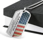 Father In Law (American Flag) Dog Tag Necklace - Love You This Much