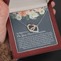 First Communion Interlocking Hearts Necklace - Love You This Much