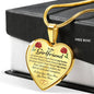 Girlfriend Roses Heart Necklace - Love You This Much