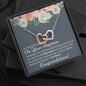 Goddaughter Baptism Interlocking Hearts Necklace - Love You This Much