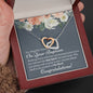 Granddaughter Baptism Interlocking Hearts Necklace - Love You This Much
