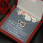 Granddaughter Baptism Interlocking Hearts Necklace - Love You This Much