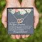 Granddaughter Baptism Interlocking Hearts Necklace - Love You This Much