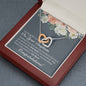 Granddaughter Baptism Interlocking Hearts Necklace - Love You This Much