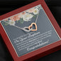 Granddaughter Baptism Interlocking Hearts Necklace - Love You This Much
