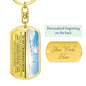 Granddaughter Cherished Chapters Dog Tag Keychain - Love You This Much