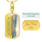 Granddaughter (Grandparents) Keychain - Love You This Much