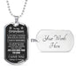 Grandson (Always Remember) Dog Tag Necklace - Love You This Much