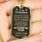 Grandson (Always Remember) Dog Tag Necklace - Love You This Much