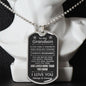 Grandson (Always Remember) Dog Tag Necklace - Love You This Much