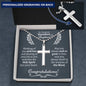 Grandson Baptism Ball Chain Cross Necklace - Love You This Much