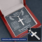 Grandson Baptism Ball Chain Cross Necklace - Love You This Much