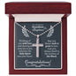 Grandson Baptism Cross Engraved Necklace - Love You This Much