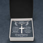 Grandson Baptism Cross Engraved Necklace - Love You This Much