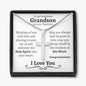 Grandson Baptism Cross Necklace - Love You This Much