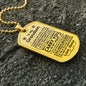 Grandson (Carry You) Dog Tag Necklace - Love You This Much