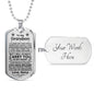 Grandson (Carry You) Dog Tag Necklace - Love You This Much