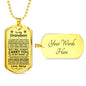 Grandson (Carry You) Dog Tag Necklace - Love You This Much