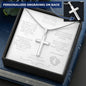 Hey Big Brother Engraved Cross Necklace - Love You This Much