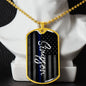 Last Name Police Dog Tag Necklace - Love You This Much