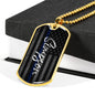 Last Name Police Dog Tag Necklace - Love You This Much