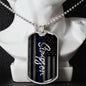 Last Name Police Dog Tag Necklace - Love You This Much