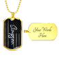Last Name Police Dog Tag Necklace - Love You This Much