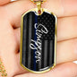 Last Name Police Dog Tag Necklace - Love You This Much