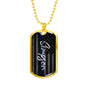 Last Name Police Dog Tag Necklace - Love You This Much