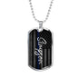 Last Name Police Dog Tag Necklace - Love You This Much