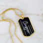 Last Name Police Dog Tag Necklace - Love You This Much