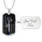 Last Name Police Dog Tag Necklace - Love You This Much