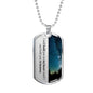 Miscarriage Gift For Dad Dog Tag Necklace - Love You This Much