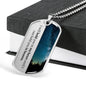 Miscarriage Gift For Dad Dog Tag Necklace - Love You This Much