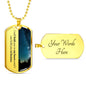 Miscarriage Gift For Dad Dog Tag Necklace - Love You This Much