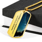 Miscarriage Gift For Dad Dog Tag Necklace - Love You This Much